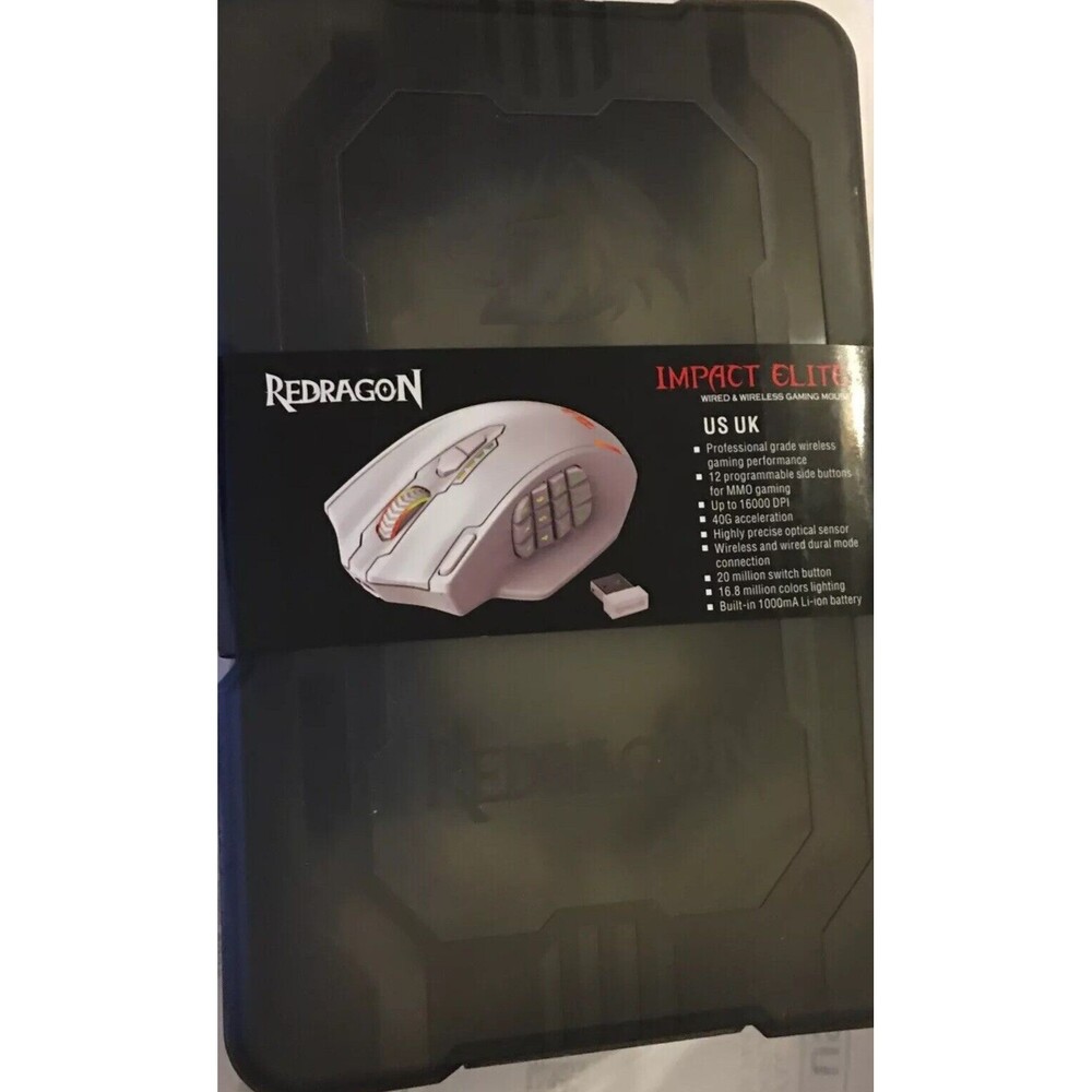 Redragon M913 Impact Elite Wireless Gaming Mouse, 16000 DPI Wired/Wireless - Picture 4 of 6